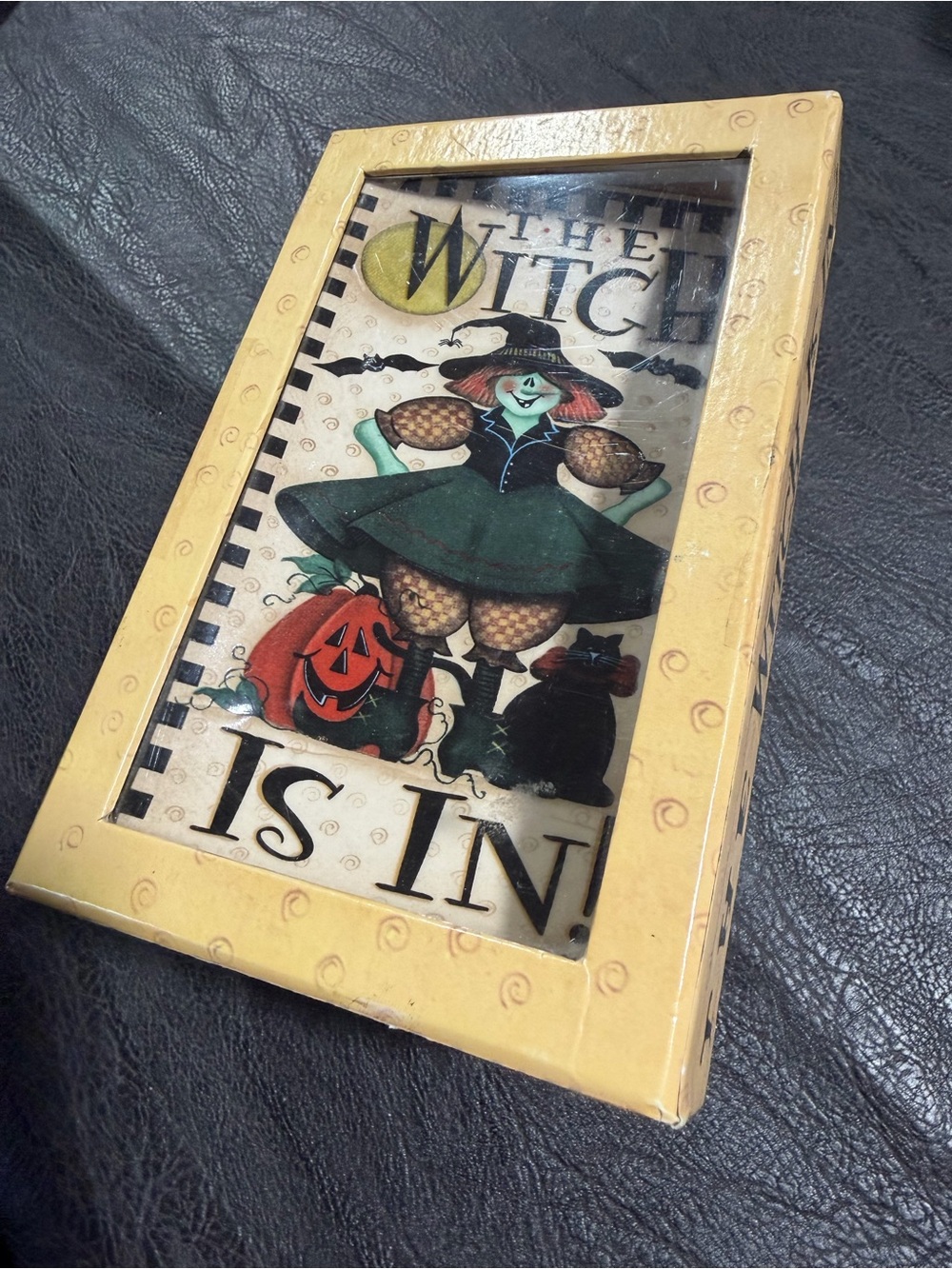 Halloween Decorative Wall Plaques with hanging ribbon- four included in the set.